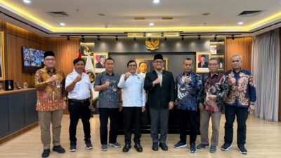 PWI Pusat audiensi dengan BP Haji bahas kerja sama edukasi publik terkait peran, program, dan sosialisasi penyelenggaraan haji 2026.