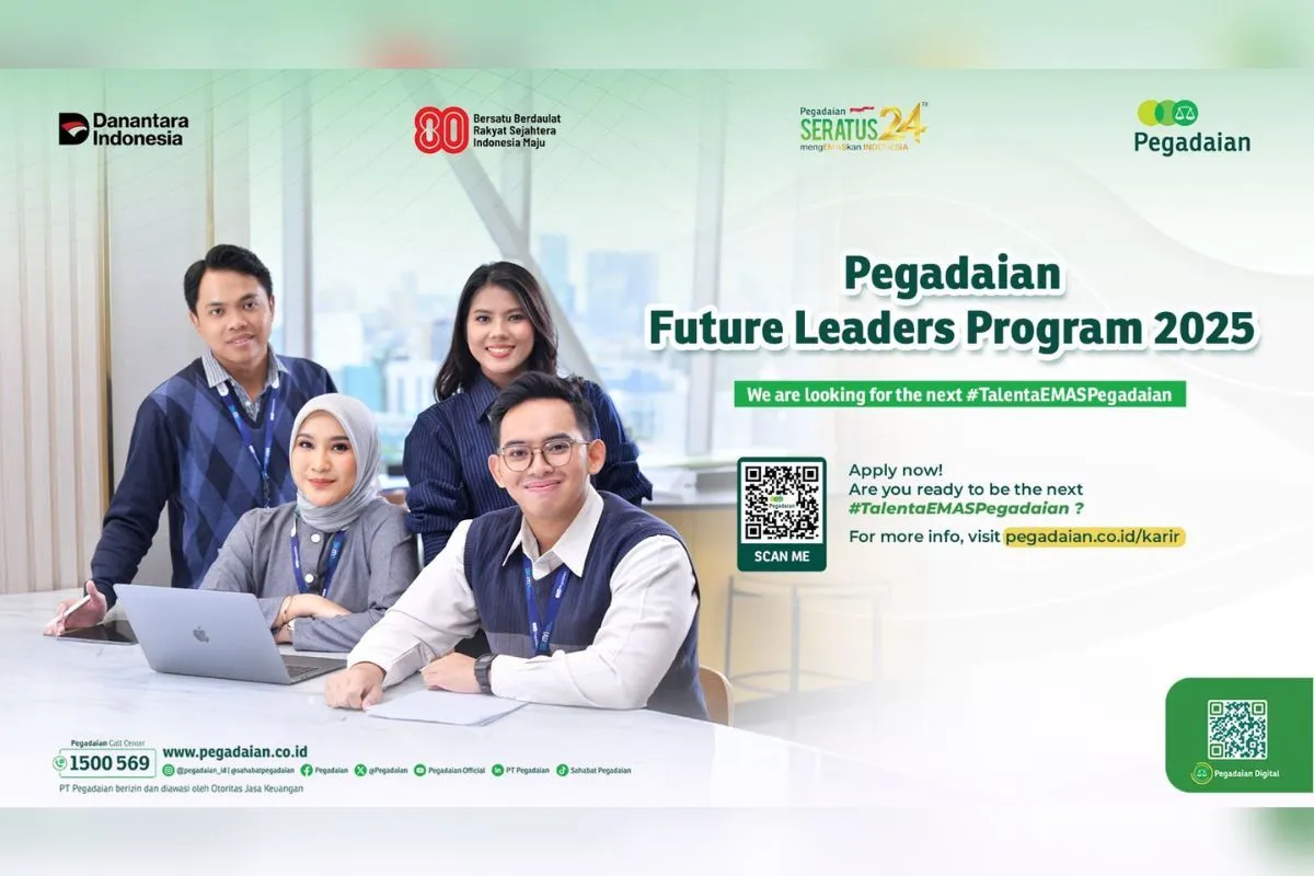 PT Pegadaian kembali membuka kesempatan emas bagi para pencari kerja yang ingin bergabung menjadi bagian dari Pegadaian melalui program Pegadaian Future Leaders Program (PFLP), yang pendaftarannya akan dibuka mulai dari 19 hingga 31 Agustus 2025.