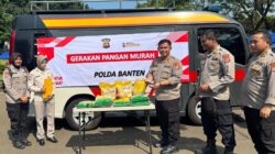 Gerakan Pangan Murah Polda Banten, Warga Antusias Borong Beras Harga Terjangkau