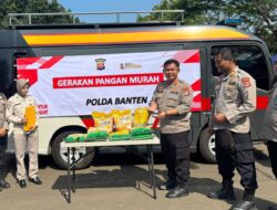 Gerakan Pangan Murah Polda Banten, Warga Antusias Borong Beras Harga Terjangkau