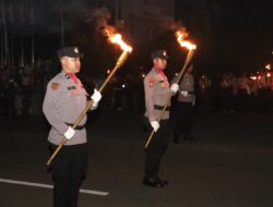 HUT ke-80 RI, Polda Banten Gelar Pawai Obor Taptu dan Renungan Suci di Kota Serang
