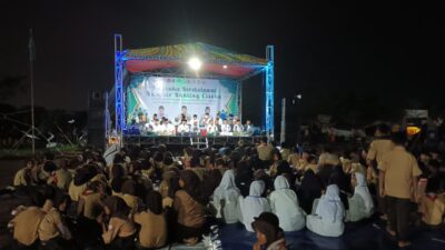 Kwarran Cisoka gelar Pramuka Bersholawat, rayakan Hari Pramuka ke-64 sekaligus Maulid Nabi dengan penuh khidmat dan kebersamaan.