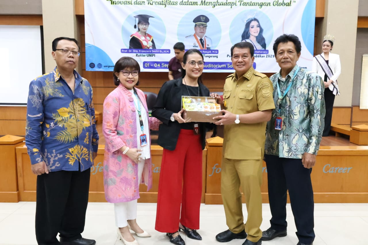 Bupati Tangerang H. Maesyal Rasyid memberi kuliah umum di UNIPI Curug, ajak mahasiswa berinovasi, kreatif, dan siap hadapi tantangan global.