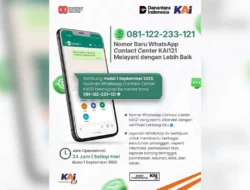 KAI Umumkan Perubahan Nomor WhatsApp Contact Center KAI121 Mulai 1 September 2025