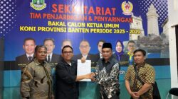 Abdul Salim Salam resmi daftar sebagai Balon Ketua KONI Banten 2025–2029 dengan dukungan kuat Pengprov cabang olahraga.