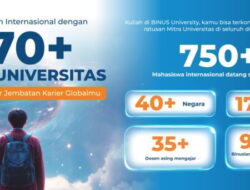 BINUS University Tingkatkan Pendidikan Global dengan Kolaborasi di 40 Negara dan 170+ Universitas
