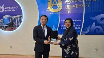 FEB Trisakti jalin kolaborasi akademik dan riset dengan Sarsen Amanzholov University Kazakhstan untuk perkuat internasionalisasi kampus.