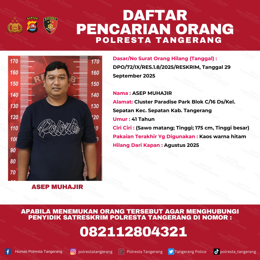 Kasus Penipuan Mobil, Mantan Sekdes Karet Kabupaten Tangerang Ditetapkan Buron