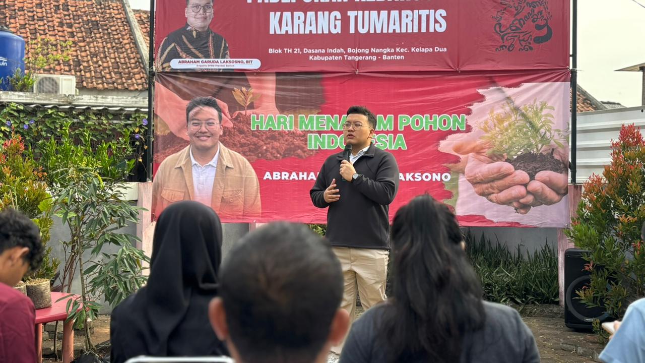 Ratusan pemuda di Tangerang menanam asa melalui pohon. Anggota DPRD Abraham Garuda dorong Gen Z dan Alpha lindungi bumi dengan aksi nyata.