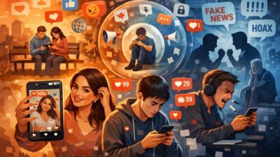 Media sosial mengubah cara manusia berkomunikasi, berpikir, dan berperilaku. Literasi digital penting hadapi dampaknya.