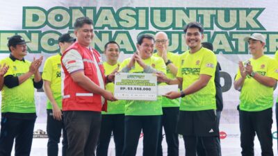 Bupati Tangerang hadiri Run To Give For Sumatra di Summarecon. Lari amal ini galang donasi untuk korban bencana alam.