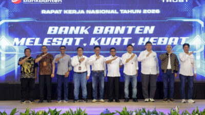 Andra Soni optimistis Bank Banten melesat di 2026. Kinerja, laba, RKUD, QRIS, dan Jawara Mobile terus diperkuat.