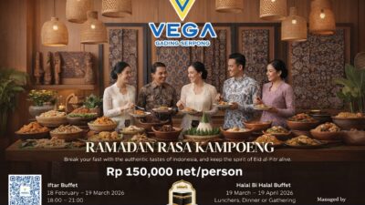 Nikmati Iftar Buffet nusantara di Hotel Vega Gading Serpong. Menu rotasi harian, live music, dan kesempatan menang Umroh.