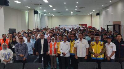 150 tukang baja ringan Tangsel ikuti pelatihan dan sertifikasi untuk tingkatkan kompetensi dan kualitas tenaga kerja konstruksi.