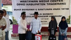 Perkuat Solidaritas, Jurnalis Media Center DPRD Kabupaten Tangerang Gelar Santunan dan Buka Bersama