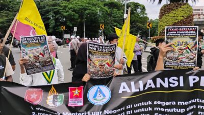 Aliansi Peduli Iran gelar aksi di Kedubes AS dan Kemenlu RI, kecam serangan AS ke Iran serta desak perlindungan WNI.