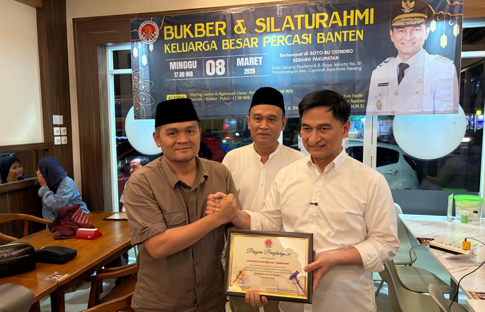 Percasi Banten gelar buka puasa dan silaturahmi, dorong lahirnya grandmaster baru lewat pembinaan catur berkelanjutan.