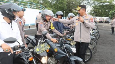 Polresta Tangerang cek kesiapan kendaraan dinas jelang Operasi Ketupat Maung 2026 guna amankan arus mudik Lebaran.