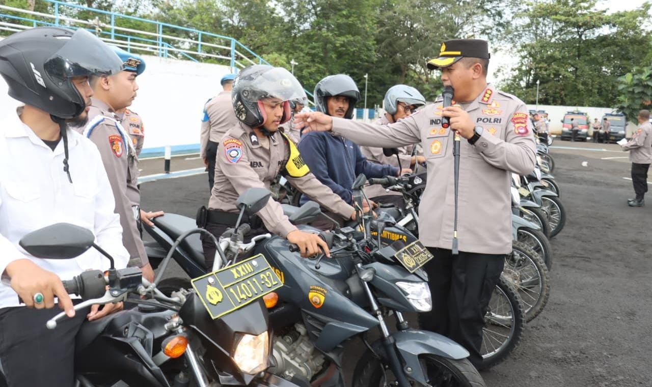 Polresta Tangerang cek kesiapan kendaraan dinas jelang Operasi Ketupat Maung 2026 guna amankan arus mudik Lebaran.