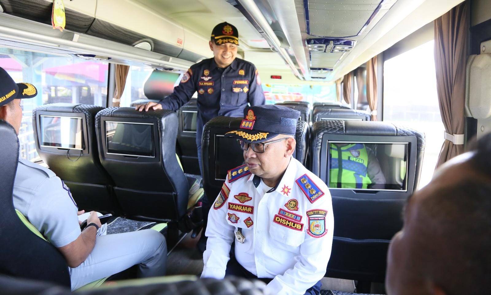 Dishub Tangsel lakukan ramp check 135 bus di Terminal Pondok Cabe jelang mudik Lebaran 1447 H untuk memastikan kendaraan aman.
