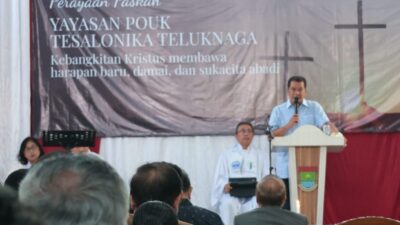 Pemkab Tangerang fasilitasi ibadah Paskah jemaat POUK Tesalonika di Teluknaga, Bupati dan Forkopimda pastikan aman nyaman.