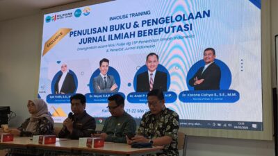 P3M Polije gelar pelatihan penulisan buku dan pengelolaan jurnal ilmiah guna memperkuat budaya publikasi akademik bereputasi.