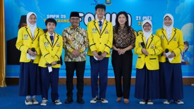 SMPN 25 Kota Tangerang menjadi lokasi edukasi internet sehat dan literasi digital bagi pelajar oleh Kemkomdigi.
