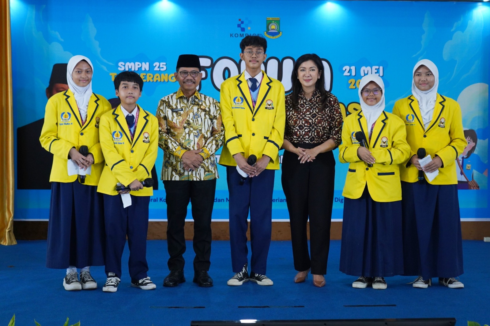 SMPN 25 Kota Tangerang menjadi lokasi edukasi internet sehat dan literasi digital bagi pelajar oleh Kemkomdigi.