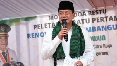 Bupati Tangerang mengapresiasi semangat gotong royong warga dalam pembangunan dan renovasi Masjid At-Ta’awun di Panongan.