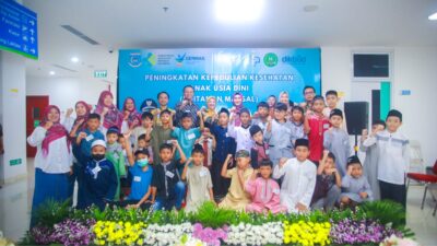 57 anak usia 3-11 tahun ikuti khitanan massal gratis GOPTKI di RSUD Pondok Aren Tangsel. Program rutin wujud kepedulian kesehatan anak.