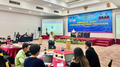Disnaker Tangerang sosialisasikan kewajiban perusahaan memiliki Peraturan Perusahaan bagi usaha dengan minimal 10 pekerja.