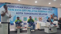 Sekda Tangsel Suntik Semangat Atlet Tenis Meja, Ingatkan Juara Harus Dibarengi Kerja Keras
