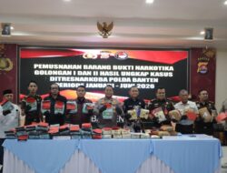 Ungkap 5 Kasus Narkoba, Polda Banten Musnahkan 73 Kg Sabu dan Klaim Selamatkan 332 Ribu Jiwa