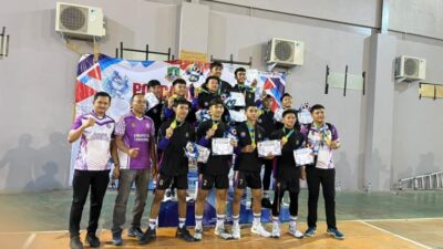 Tim voli Kabupaten Tangerang menyumbang emas dari sektor putra dan perunggu dari putri pada ajang POPDA XII Banten 2026.