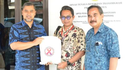 Sinergi KPA Kabupaten Tangerang, KPAP Banten, dan Disnakertrans diperkuat untuk menciptakan lingkungan kerja bebas stigma HIV/AIDS.