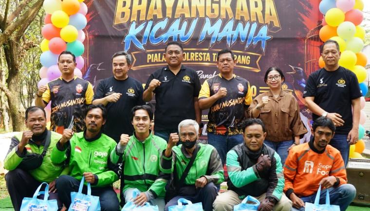 Kapolresta Tangerang mengajak komunitas Kicau Mania menjaga kamtibmas melalui sportivitas dan semangat kebersamaan.