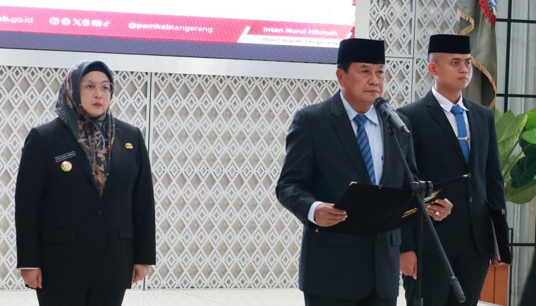 Rotasi dan promosi jabatan Pemkab Tangerang mendapat persetujuan pusat, Maesyal Rasyid melantik enam pejabat baru.