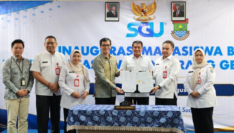 SGU mendukung Pemkab Tangerang mencetak SDM unggul melalui Beasiswa Tangerang Gemilang dan pengembangan kompetensi generasi muda.