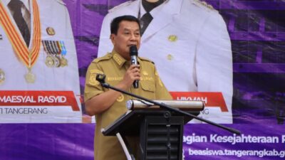 Beasiswa Tangerang Gemilang menyasar 1.075 mahasiswa. Bupati Maesyal menyebut pendidikan sebagai investasi generasi penerus.
