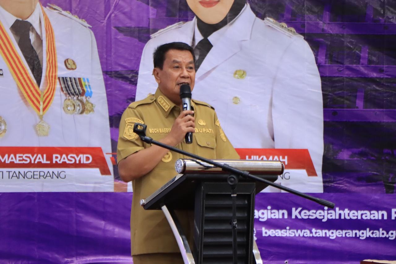 Beasiswa Tangerang Gemilang menyasar 1.075 mahasiswa. Bupati Maesyal menyebut pendidikan sebagai investasi generasi penerus.