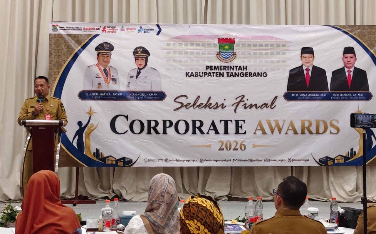 Corporate Awards Kabupaten Tangerang 2026 memasuki tahap final, diikuti 15 perusahaan yang mempresentasikan praktik terbaik.