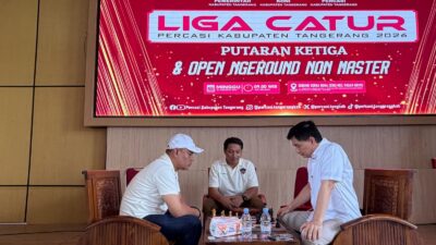 Liga Catur PERCASI Kabupaten Tangerang Putaran Ketiga berlangsung meriah, diikuti 20 klub dan dilanjutkan Open Ngeround.