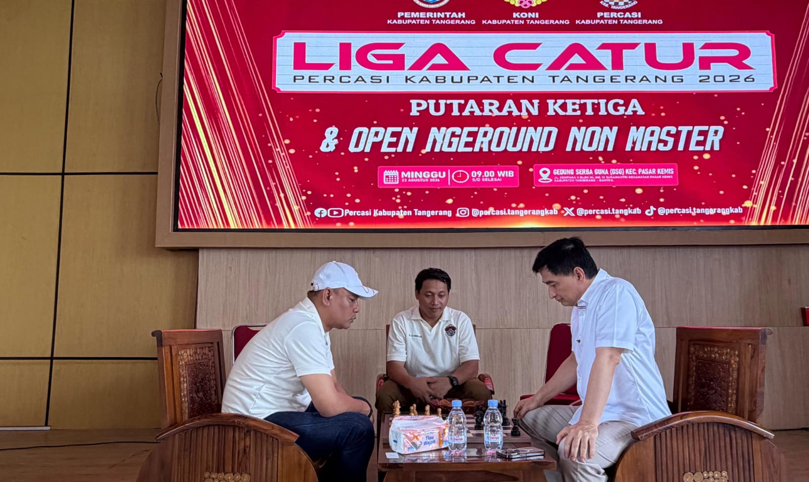 Liga Catur PERCASI Kabupaten Tangerang Putaran Ketiga berlangsung meriah, diikuti 20 klub dan dilanjutkan Open Ngeround.