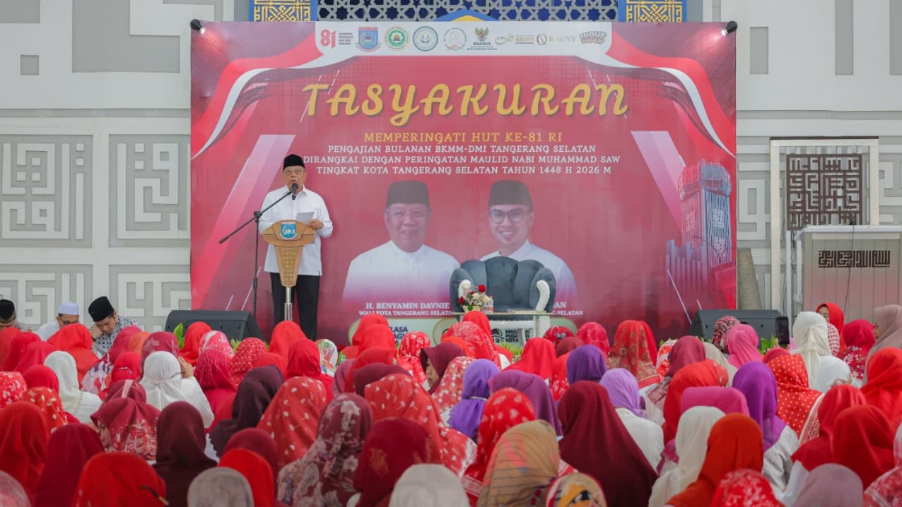 Benyamin Davnie mengajak warga Tangsel memaknai kemerdekaan dengan memperkuat kepedulian dan membantu sesama.