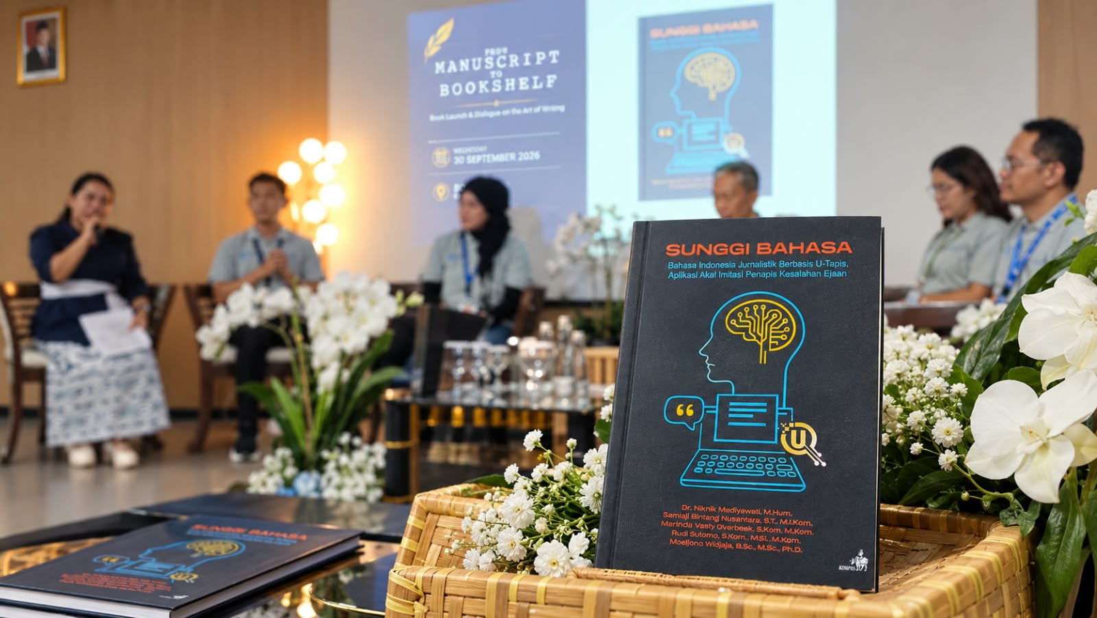 UMN memperkenalkan U-Tapis, teknologi AI yang mendukung penyuntingan dan koreksi bahasa dalam naskah jurnalistik.