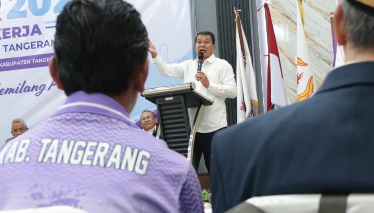Porprov Banten di Tangerang Selatan segera digelar. Maesyal Rasyid meminta atlet Kabupaten Tangerang mematangkan persiapan.
