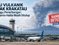 Abu Vulkanik Anak Krakatau Ganggu Penerbangan, Soekarno-Hatta Masih Ditutup