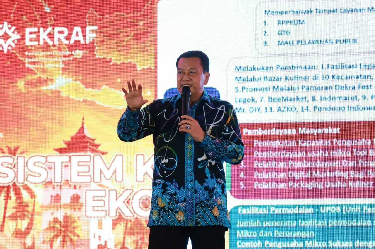 Bupati Maesyal Rasyid mengajak sektor swasta berkolaborasi mengembangkan ekonomi kreatif dan memperkuat UMKM di Tangerang.