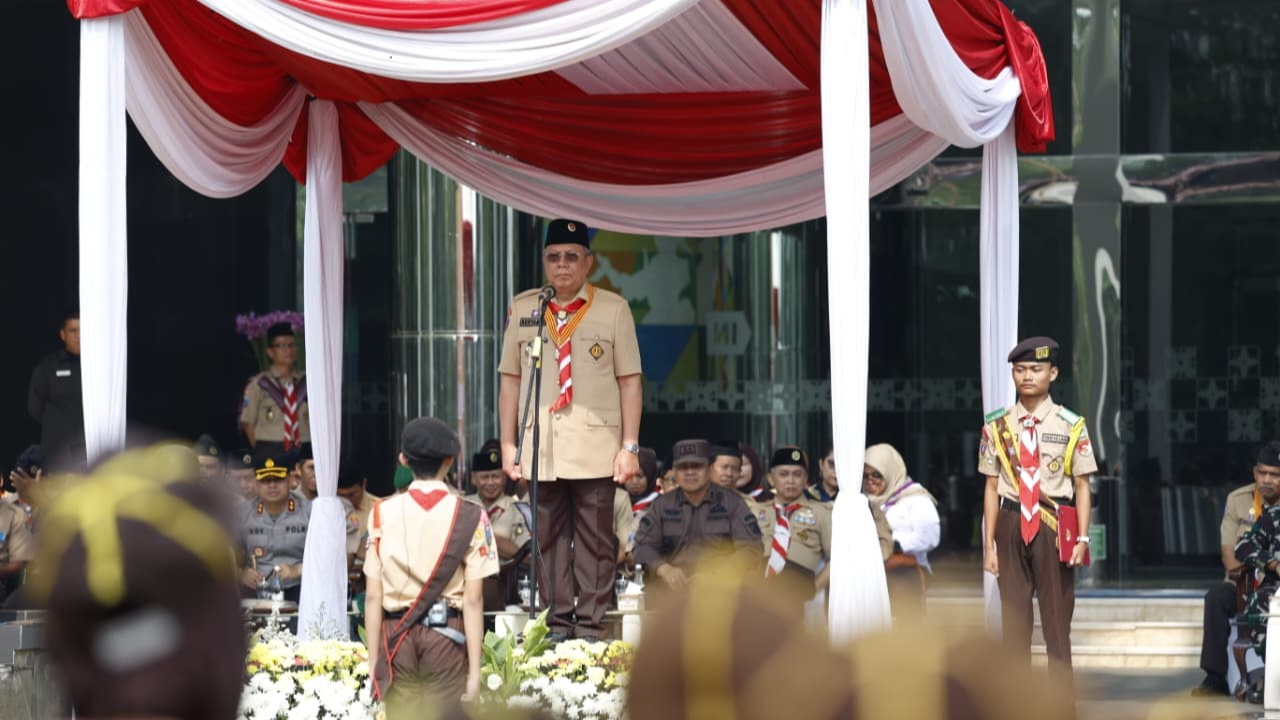 Benyamin Davnie mendorong Pramuka berperan dalam teknologi, kewirausahaan hingga ketahanan pangan menuju Indonesia Emas 2045.