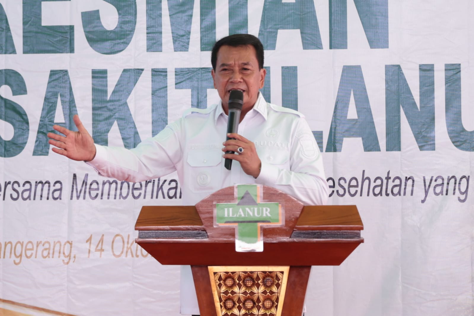 Bupati Tangerang Maesyal Rasyid berharap RSU Ilanur berkapasitas 104 tempat tidur menjadi penopang kesehatan warga Balaraja.
